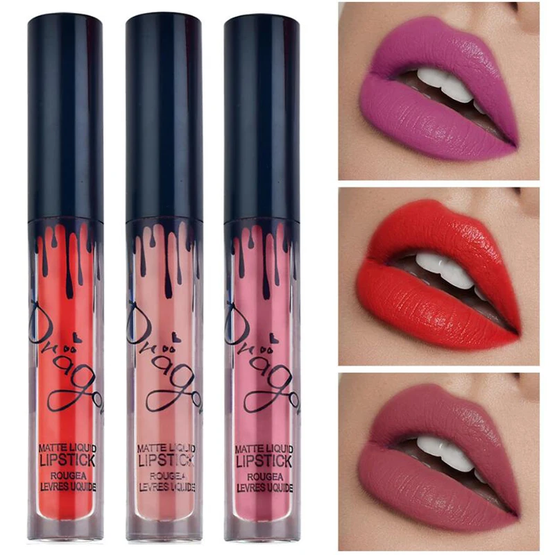 Lip biting matte lipstick non stick cup lasting non fading metallic
