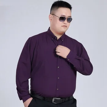 

high quality men formal shirt long sleeve expensive father shirt office plus size big dress shirt oversize shirts 8XL 9XL 10XL