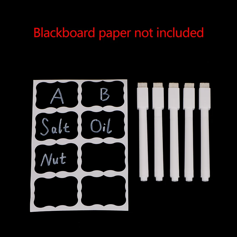 3/5Pcs Erasable White Liquid Chalk Pen/Marker For Glass Windows Chalkboard 4 silver clip label holders chalk pen chalkboard stickes labels for food storage pantry label holders