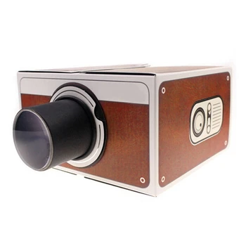 

Mini DIY Projector Home Theater Video Beamer Power-Free Carton Version 2.0 Projector For IOS Android Smart Mobile Phone