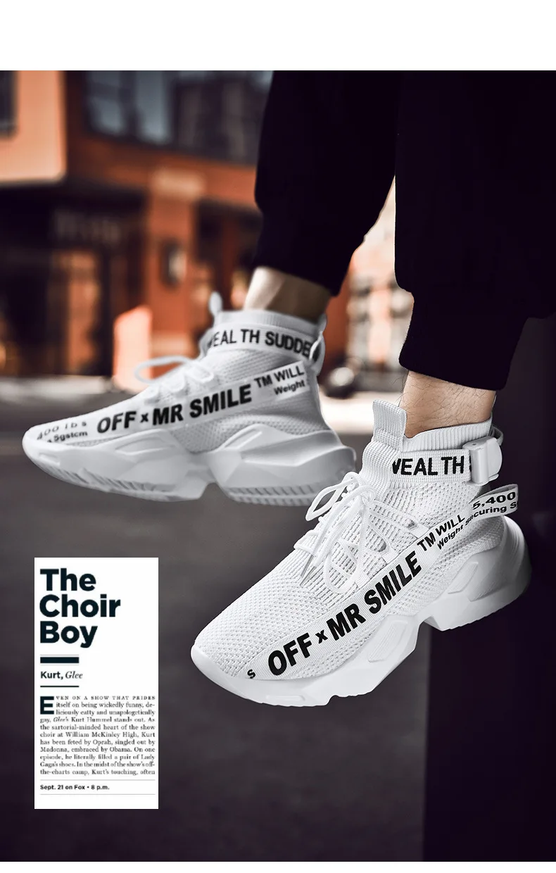 MR SMILE 2019 Men Chunky Shoes Quality 