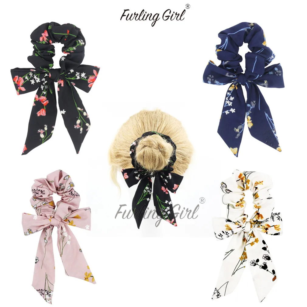 

Furling Girl 1 PC Fragrans Floral Bowknot Elastic Hair Bands Headbands Sweet-scented OsmanthusMulti Functional Hair Scrunchies