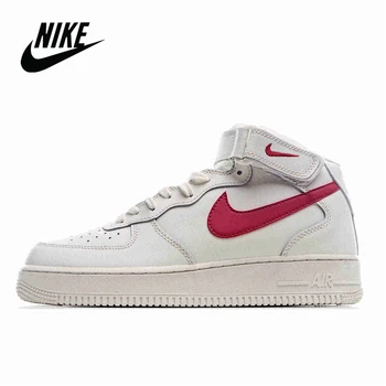 

NIKE Air Force 1 Men's Sports Shoes Red New Size 40-45 315123-126 Leather Leather Stitching High Unisex Flat Rubber Light Weight