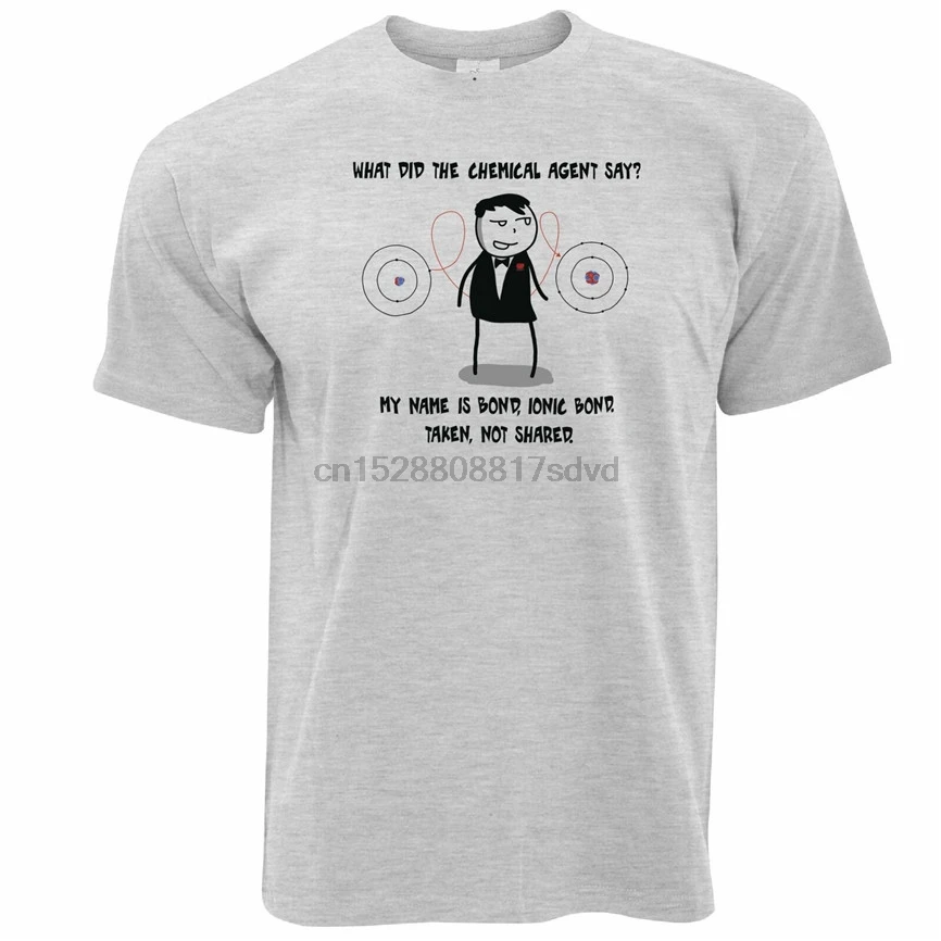 Новинка научная футболка My Name Is Bond ионная пародия Geek Nerd шутка из фильма Забавный