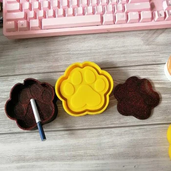 

Crystal Epoxy Coaster Cup Pad Resin Mold Round Potleaf Ashtray Silicone Mould R3MC