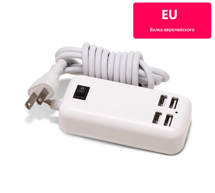 6 A Ports-EU 12-Outlet/4-Outlet/6-Outlet адаптер для путешествий с переключателем USB настенная розетка для мобильного телефона настольная зарядная док-станция - Тип штекера: 6 A Ports-EU