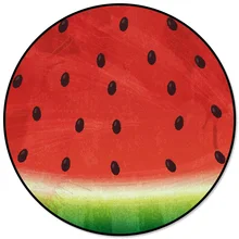 Арбуз фрукты мультфильм круглый ковер очиститель кухня коврики для кормления домашних животных гостиная индивидуальные области коврики ванная комната Свадебные