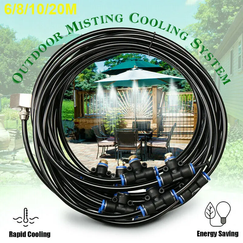 

2019 New 6-20M Outdoor Misting System Reptile Cooling Water Garden Patio Spray Set Water Sprinkler