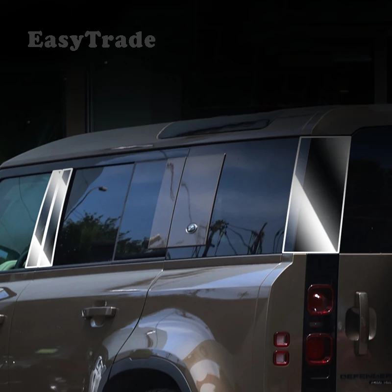 TPU Car Side Window Center Pillar B C Pillar Protectiive Sticker Headlight Film For Land Rover Defender 110 2020 Accessories