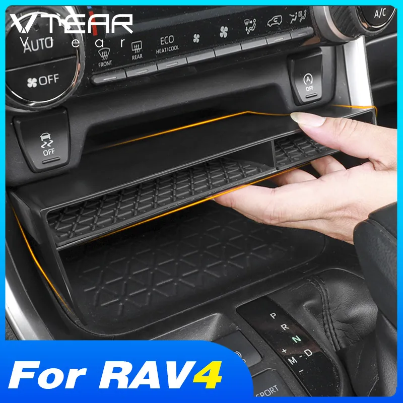 Vtear For Toyota RAV4 2019-2021 Car Central Control Storage Box  Interior Modification Accessories Organizer Box Car Styling