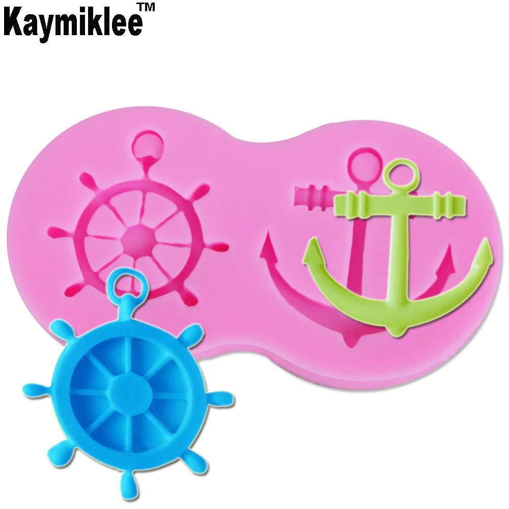 Силиконовая форма для мастики Kaymiklee M170 якорь руль украшения тортов смола