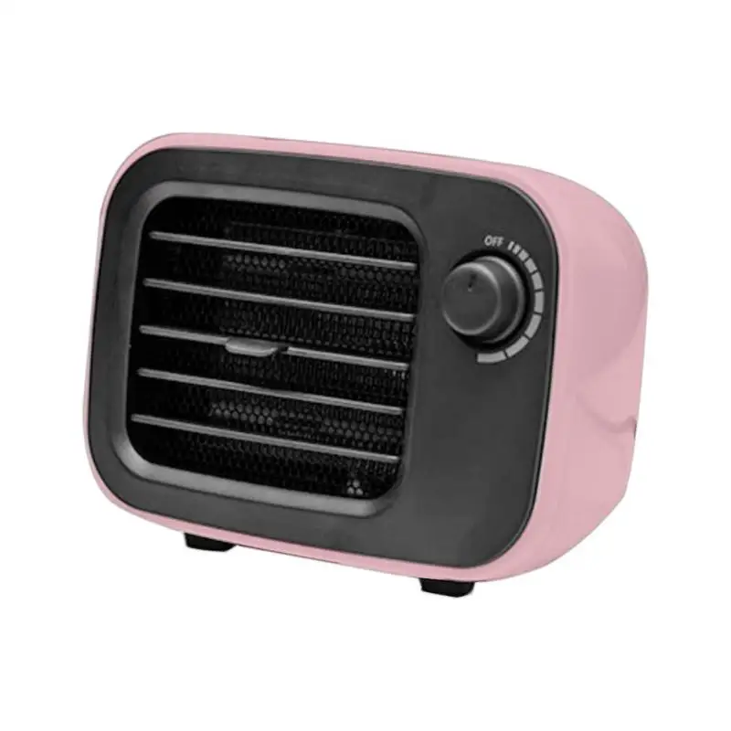 EU plug Pink Ретро PTC керамический нагревательный Электрический настенный нагреватель грелка регулируемый термостат с высокой термостойкостью демпфирующий материал - Цвет: EU plug Pink