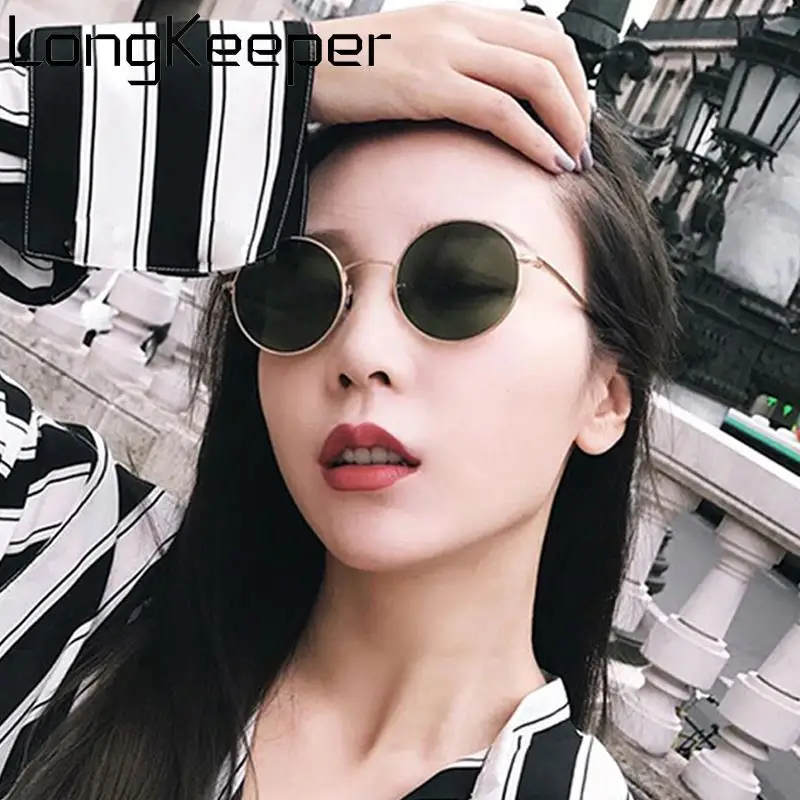 

Vintage Metal Round Sunglasses Women Men Luxury Brand Trendy Small Sun Glasses Female Candy Color Eyewear UV400 Travel Oculos