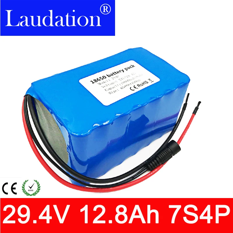 24v литиевая батарея 24V Батарея пакет 29,4 V 12.8ah 15A BMS 250W350W Батарея пакет для инвалидного кресла Электрический мотор комплект Электрический Мощность
