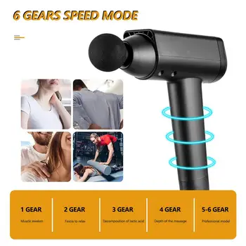 

Massage Gun, Handheld Deep Tissue Massager for Sore Muscle and Stiffness, Electric Quiet Portable Massager 20 Speed Adjustable P