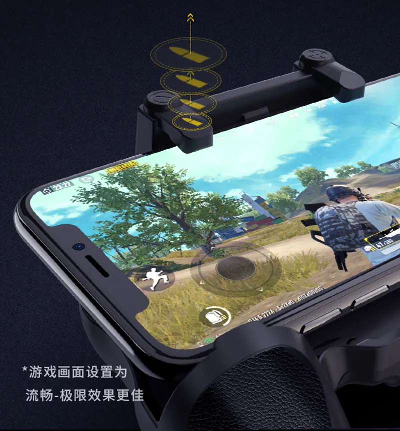 PUBG мобильный контроллер игровой курок джойстик автоматический режим Кнопка огня с охлаждающим вентилятором L1 R1 Aim Shoot Triggers геймпад пульт дистанционного управления