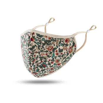 

3pcs Floral Popular Waterproof and Breathable Mask Polyester-Cotton Mask