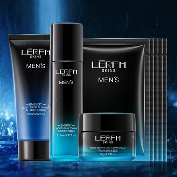 

Opie men's three-piece volcanic rock cleanser moisturizer box gently cleanses, hydrates and controls oil