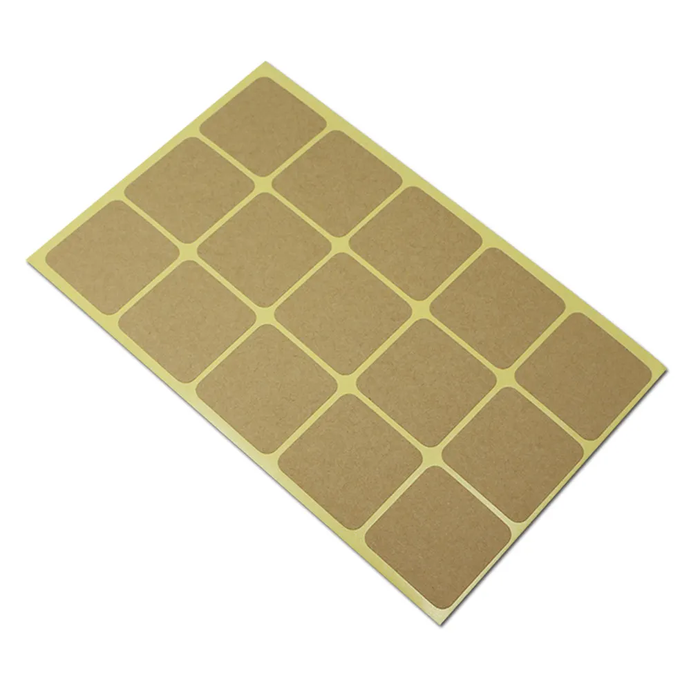 

2000pcs Multi Shapes Kraft Paper Sealing Sticker Label Self Adhesive Blank for Envelope Gift Bags Boxes Birthday Wedding