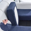 Sofa Seat Cushion Cover Elastic Solid Color Pets Kids Furniture Protector Polar Fleece Stretch Washable Removable Slipcover 1