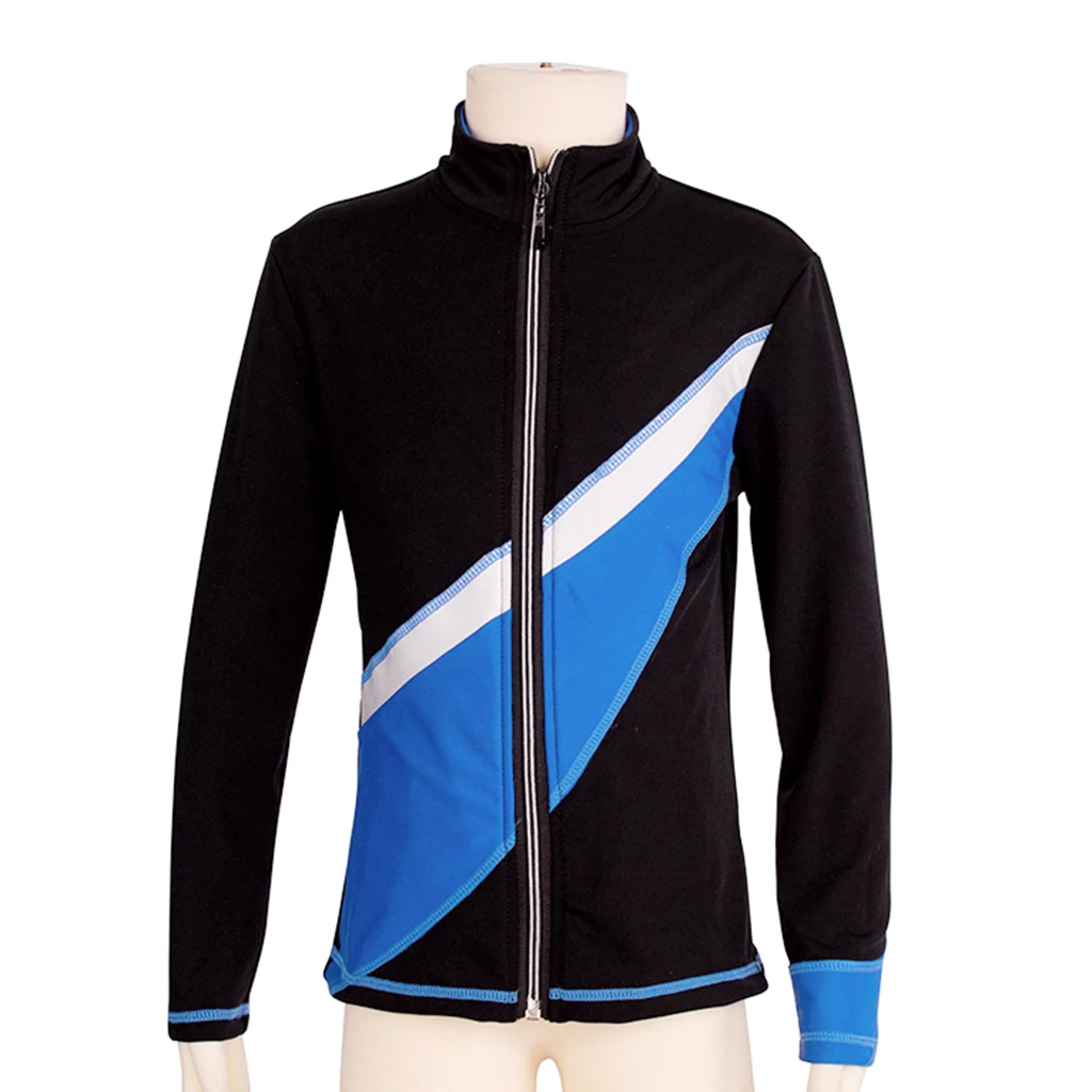 Women Girls Figure Ice Skating Jacket Skate Outfit Top Sportswear Gymnastics Dance Thermal Top Skating Compression Gym Coat