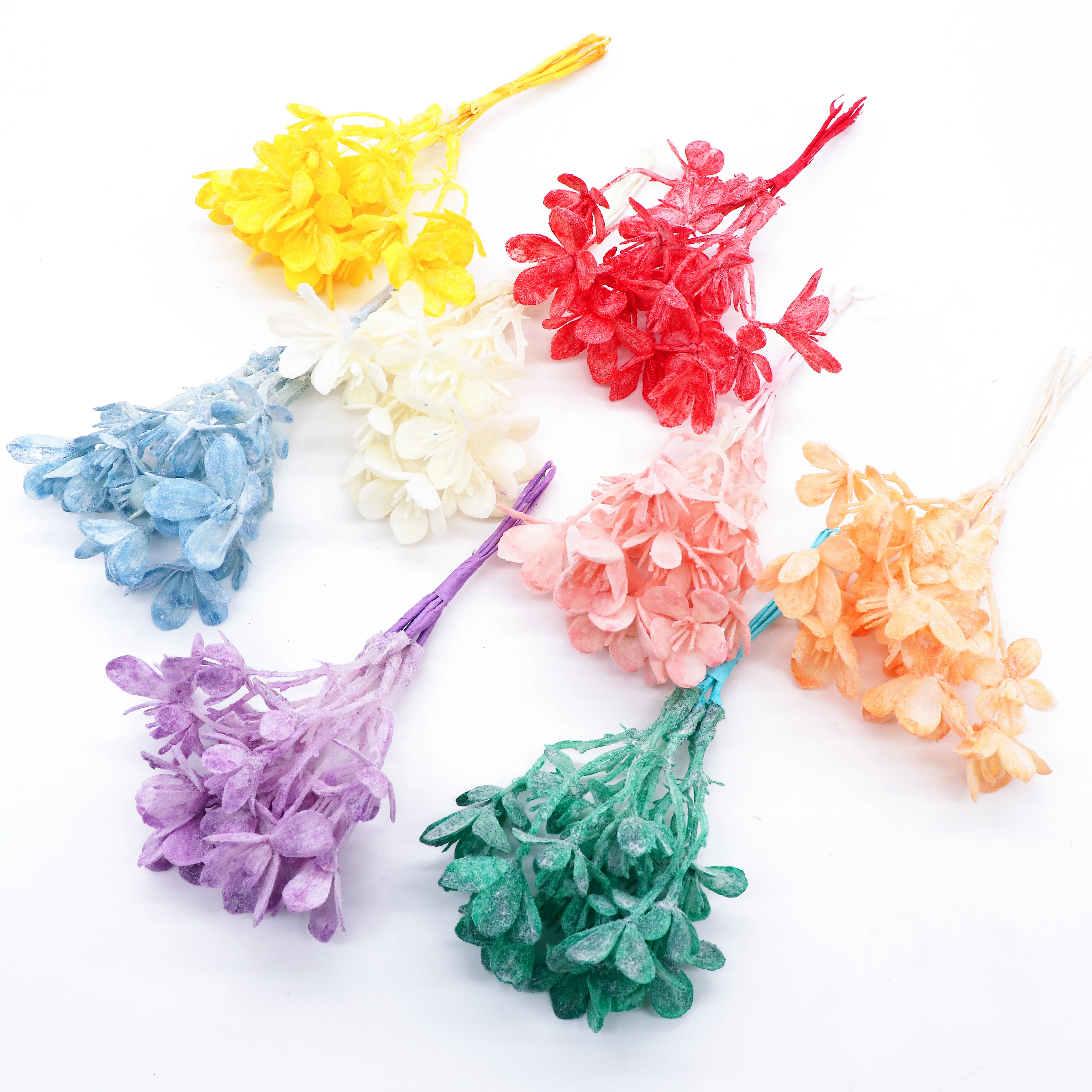 

6pcs Artificial Grass Simulation Ferns Plant Artificial Flowers for DIY Scrapbooking Home Wedding Christmas Decoration