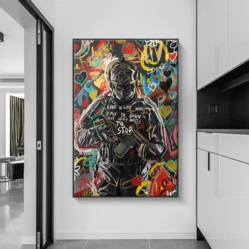 The World is Yours and Masked People Artworks Printed on Canvas 18