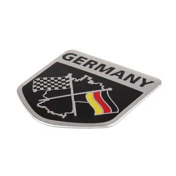 

Aluminum Alloy Car Stickers Germany Flag Decals Emblem Decorations Badge For Volkswagen Golf Polo Passat Tiguan Mercedes Audi A4