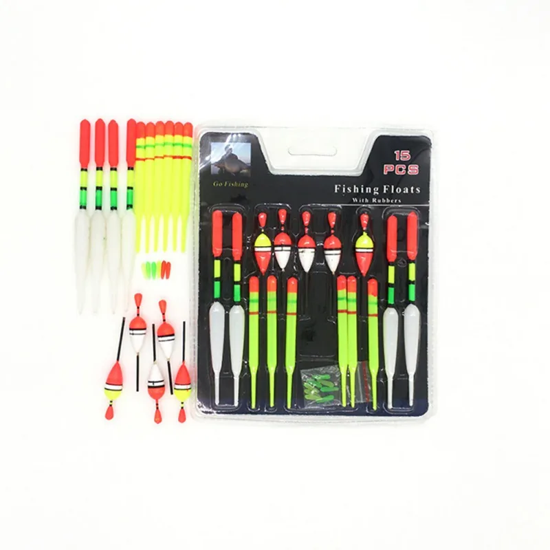 

AISPORT Vertical Buoy Sea Fishing Floats Assorted Size For Most Type Of Angling With Attachment Rubbers Fishing Lures