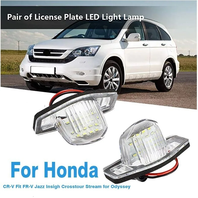 2X ошибка 18 1210 SMD светодиодный светильник номерного знака для Honda CR-V подходит FR-V Jazz Insigh Crosstour Stream для лампы Odyssey
