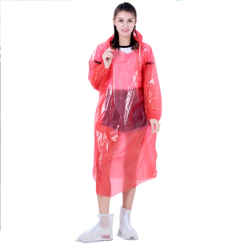 Портативный одноразовые EVA Водонепроницаемый плащ унисекс плотный дождевик