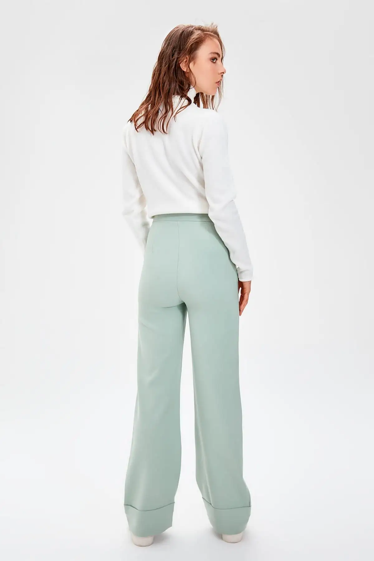 Trendyol Мятные испанские брюки с колокольчиками TWOSS19ST0179