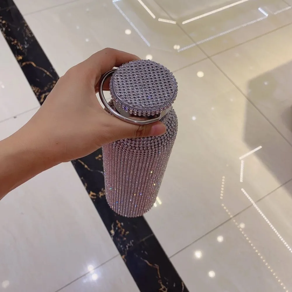 2020 Designer Kettle Clutch Bottle Vacuum Cup Evening Bags With Diamonds Blingbling Clutches