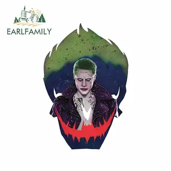 

EARLFAMILY 13cm x 8.8cm for Joker Suicide Squad Creative Car Sticker Vinyl Anime Waterproof Scratch-proof Custom Printing Decal