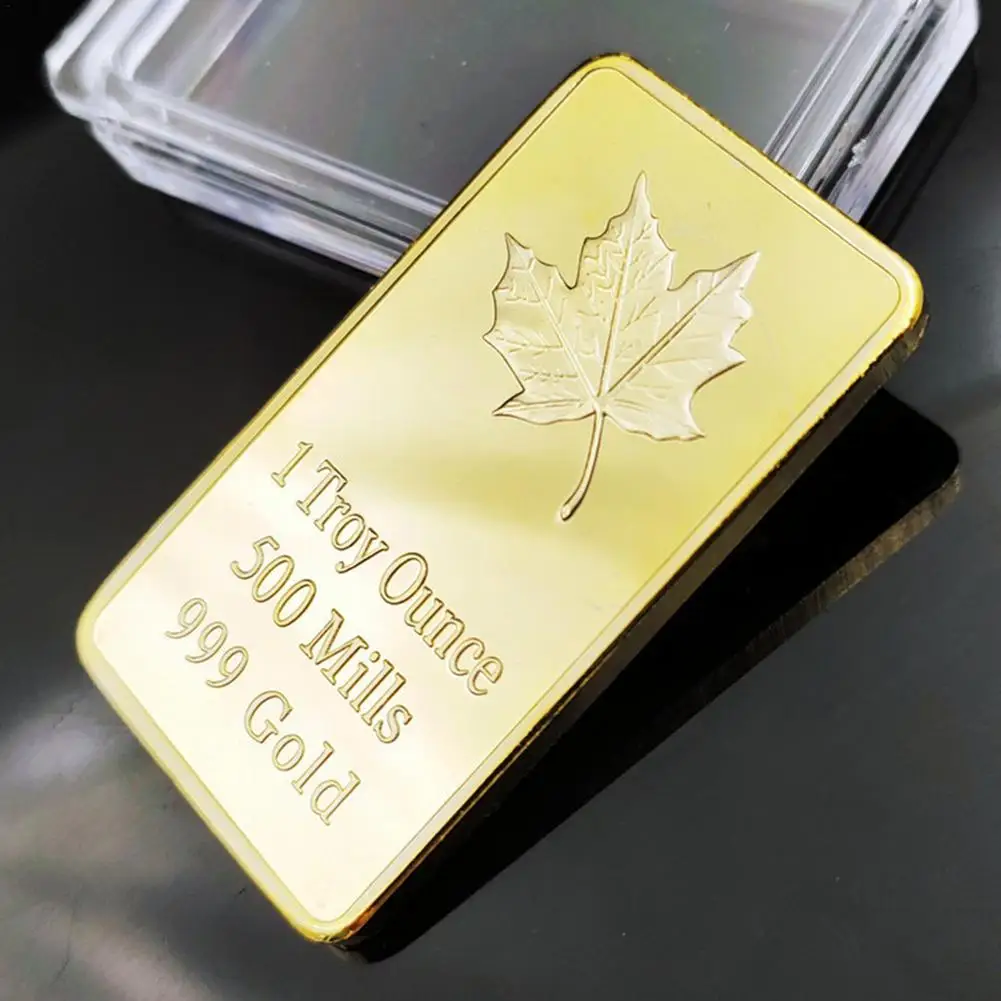 Wholesale 2021 Commemorative Coin Maple Leaf Canadian Gold Coins Rectangular For Collection Decoration Souvenir Gift | Дом и сад