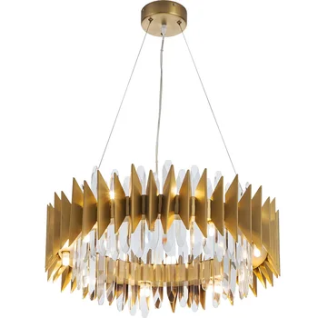 

Modern Pendant Lighting Hand Made stainless steel leaf Dia.60cm Hanging Lamp for Living Room Bedroom Home G9 LED Deco Lighting