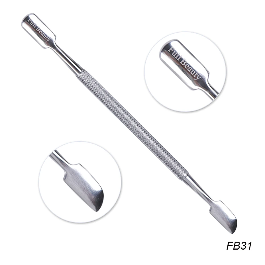 STZ 1 шт. профессиональные инструменты для дизайна ногтей из нержавеющей стали, для кутикулы Ложка-толкатель, очиститель для педикюра, инструменты для ухода, FB26-40
