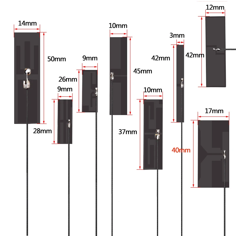 2pc 2.4G 5.8G dual Band FPC Flexible antenna internal wifi bluetooth Omnidirectional high gain stick-up U.FL