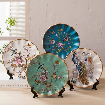 

Home decor small carving flower creative electroplating palm jewelry tray crafts gifts for friends fornasetti plates LB50912