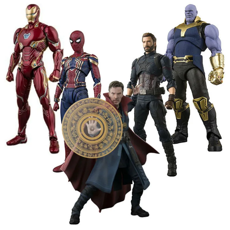 Игрушка Marvel Мстители игрушка танос Человек паук Железный человек Капитан