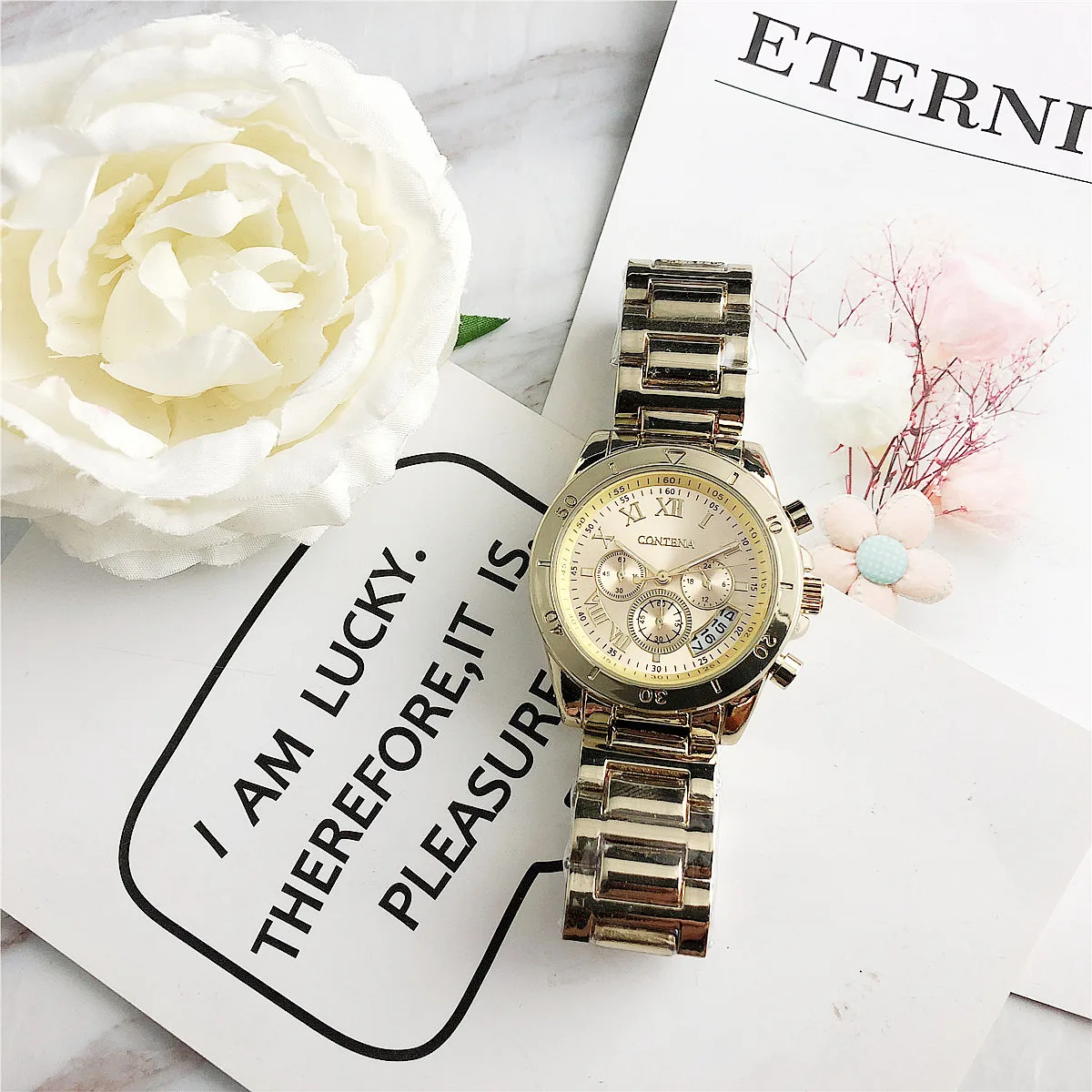 CONTENA Модные женские наручные часы Feminino Montre Femme красивые наручные часы Роскошные Лидирующий бренд кварцевые часы женские часы Relogio
