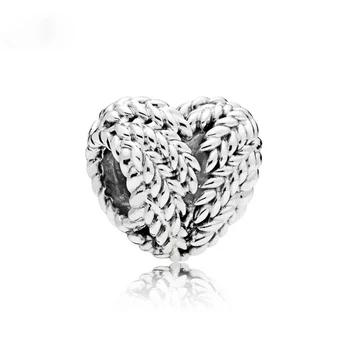

100% 925 Sterling Silver 2018 797618 Charming Retro Elegant ICON OF NATURE HEART CHARM Women Gift Jewelry