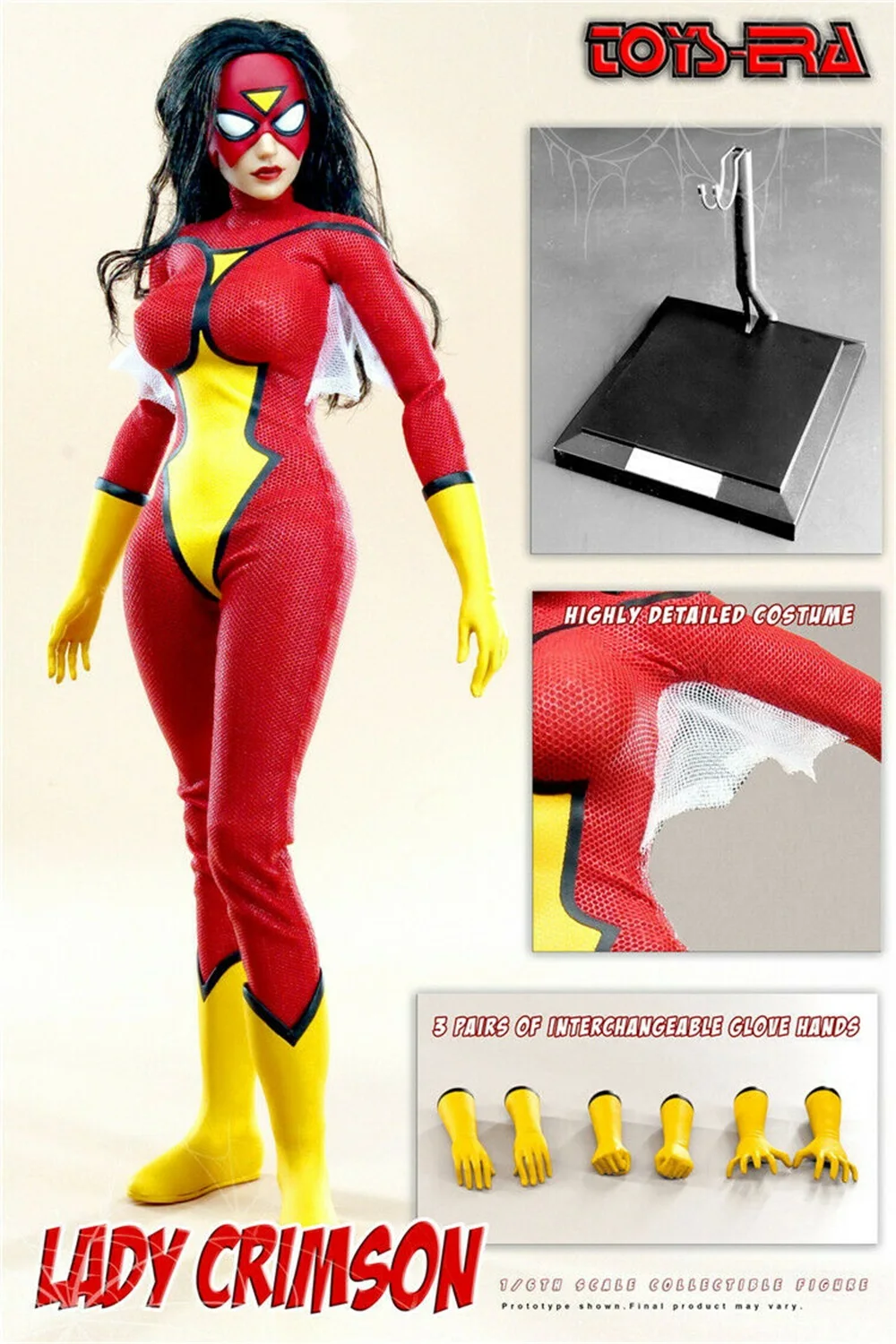 TOYS ERA TE020 1/6 Spider-Woman Spider Lady Crimson Action Figure Model Toy Gift