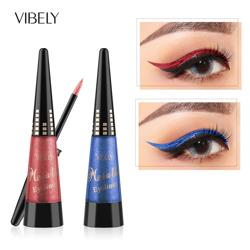 

Glitter Eyeshadow Eyeliner Pencil Waterproof Easy To Wear Makeup Matte Eye Liner Blue Red Green White Gold Brown Eyliner Natural