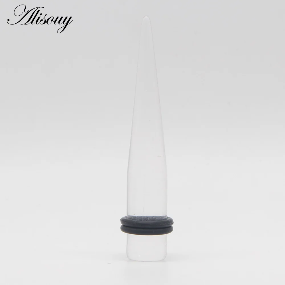 EM0194A Transparent Alisouy 2 шт 1,6-30 мм УФ акрил черный белый ухо растягивание пирсинг для уха Конус расширитель вилки и Туннели Калибр, Ювелирное Украшение для тела - Окраска металла: EM0194A Transparent