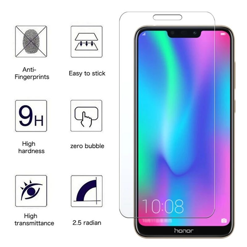 3 шт. лист honor 8c защитное стекло на huawei honor 8c c8 8 c honer hono Защитная пленка для экрана huwei huawai armor закаленная пленка
