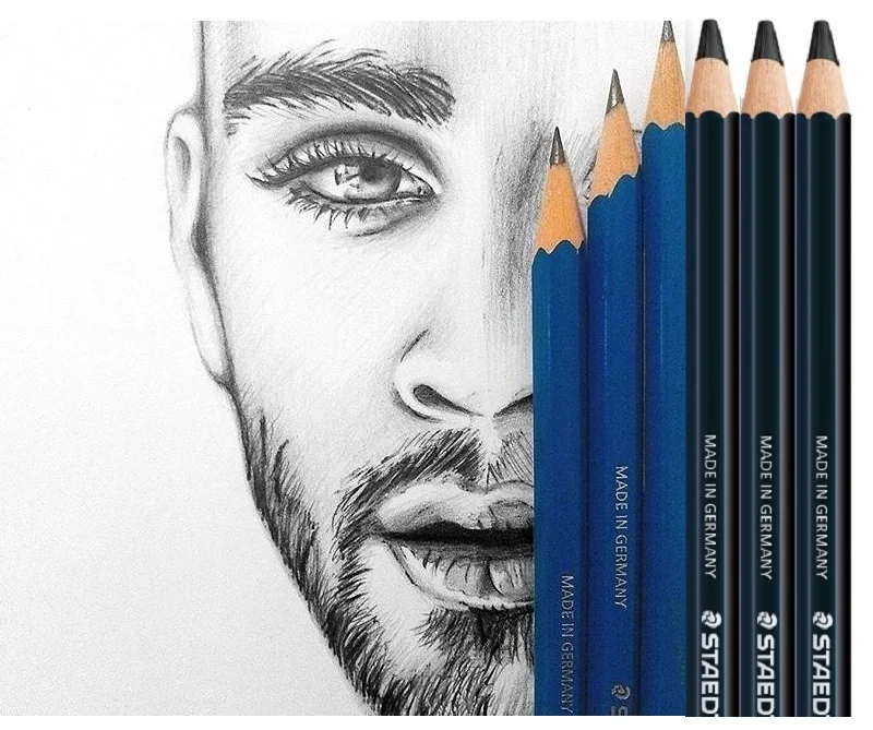 Набор черных карандашей Staedtler Mars Lumograph Tin x6 100B G6 карандаши художника 2B 4B 6B 8B|Простые