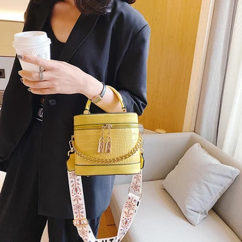 

Crocodile Pattern PU Leather Shoulder Crossbody Bags For Women 2020 Lady Travel Handbags And Bags Female Tote Bag Purple Yellow