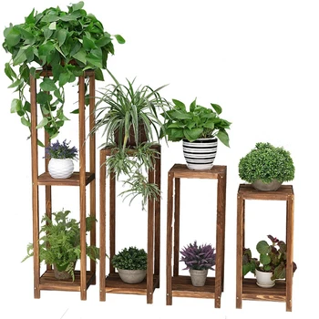

Solid Wood Anti-corrosion Balcony Special Offer Floor Space Multi-storey Living Room Simple Indoor Home Green Radish Meat Shelf