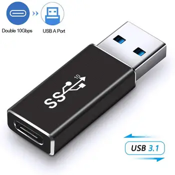 

USB 3.1 Male to Type-C Female Adapter,USB A to USB C 3.1 GEN 2 Converter,Support Double Sided 10Gbps Charging & Data